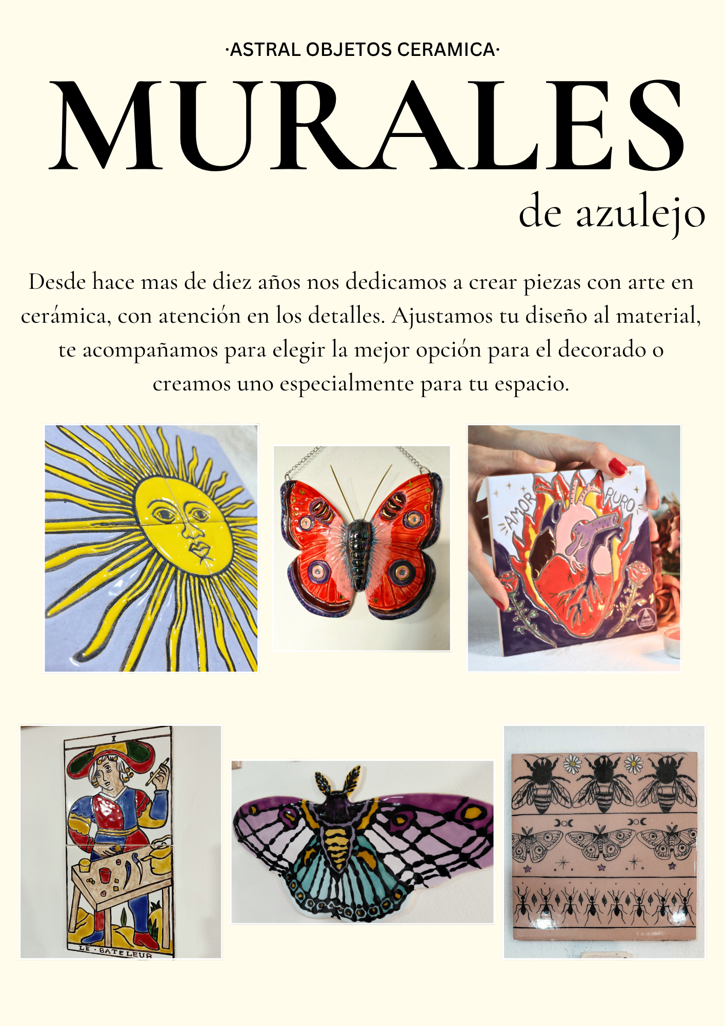 mural de azulejo personalizado de mayolica, cuerda seca y pintura bajo cubierta